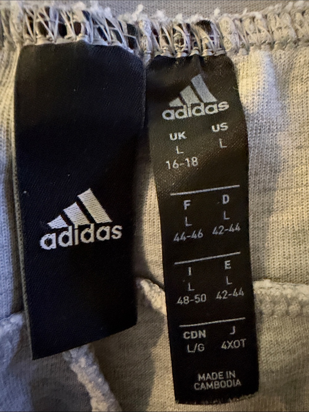 adidas Light Gray Sweatpants with Black Logo Tags